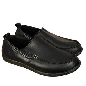 CROCS Men's Tummler Black Leather Slip-On Comfort Loafers Sz 10